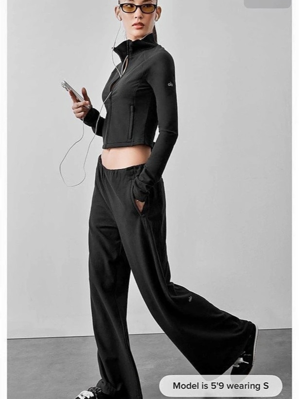 Alo Yoga Sway Mid-Rise On The Go Pant Black XXS